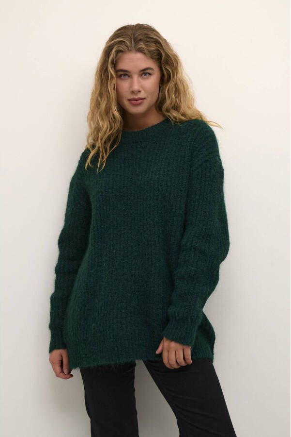 Kaffe Oversized Trui in Aventurine Melange Green Dames