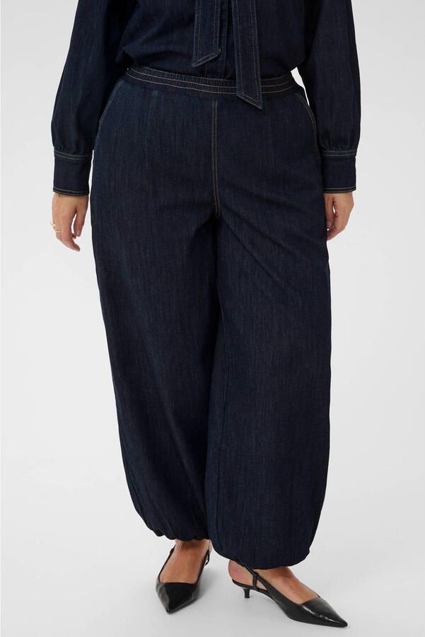 Kaffe Curve barrel jeans Plus Size donkerblauw
