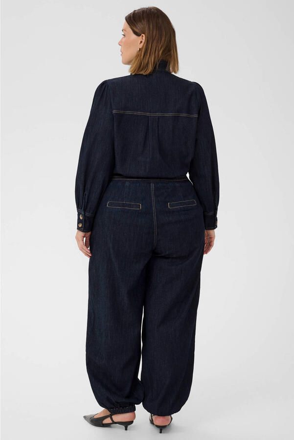 Kaffe Curve barrel jeans Plus Size donkerblauw - Foto 2
