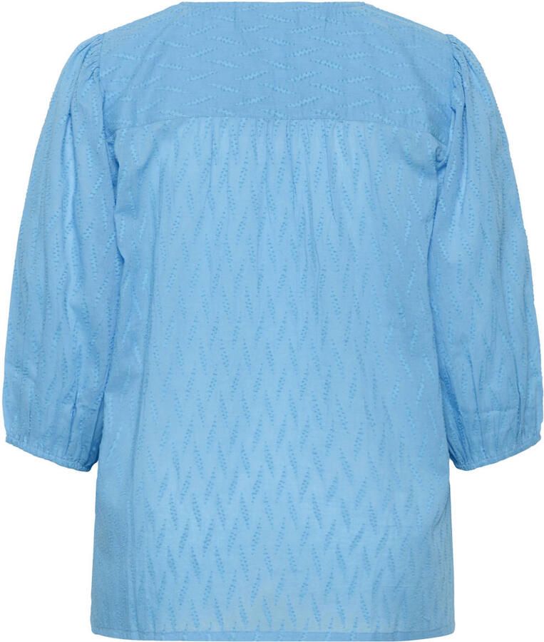 Kaffe Curve blouse blauw - Foto 2