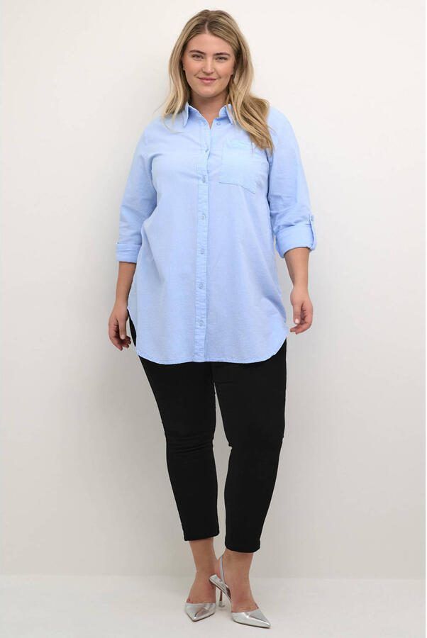 Kaffe Curve blouse lichtblauw - Foto 3