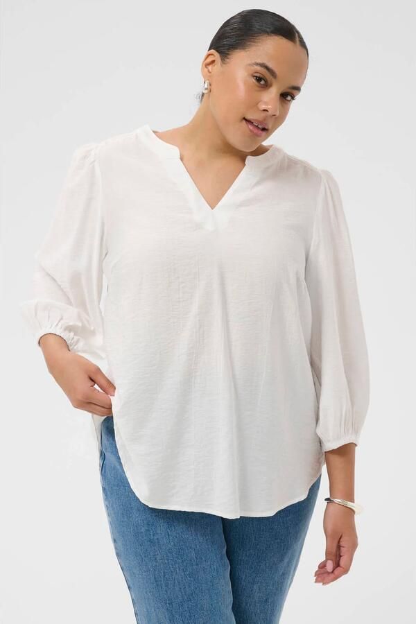 Kaffe Curve blouse Plus Size ecru