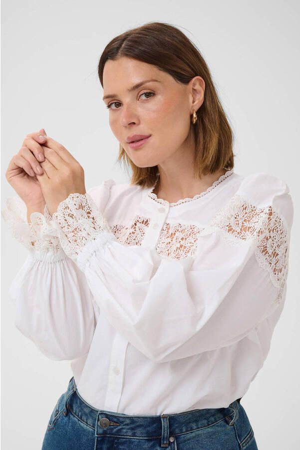 Kaffe Curve blouse Plus Size wit