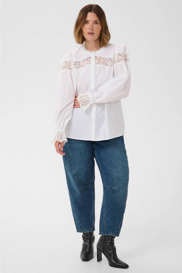 Kaffe Curve blouse Plus Size wit - Foto 2