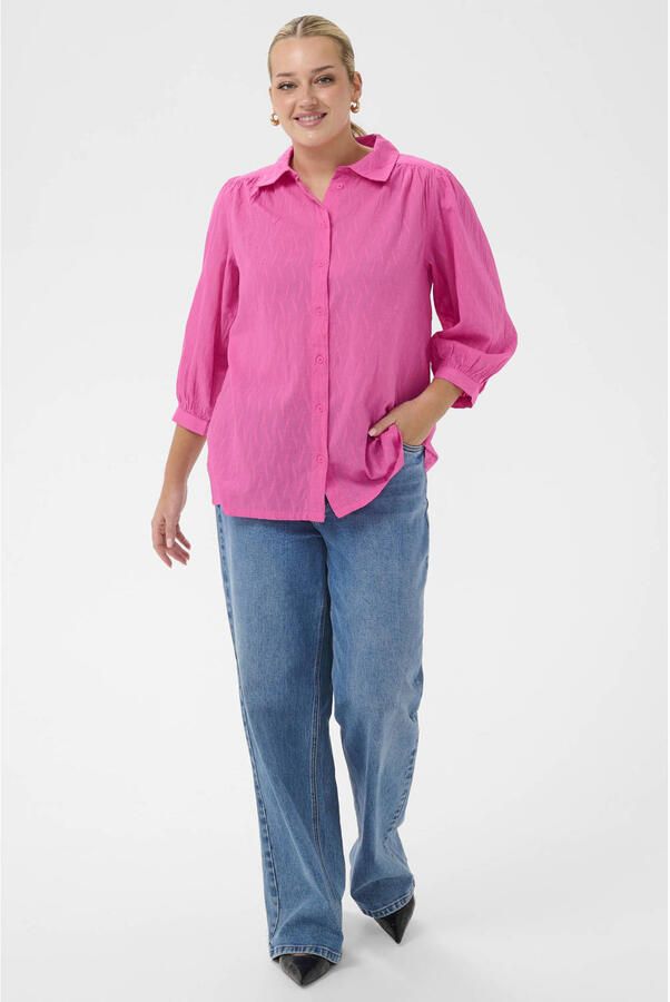 Kaffe Curve blouse roze - Foto 3