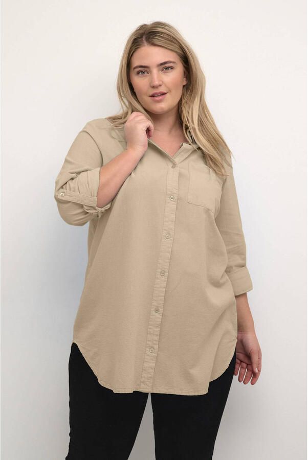 Kaffe Curve blouse zand