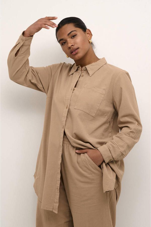 Kaffe Curve blouse zand - Foto 3