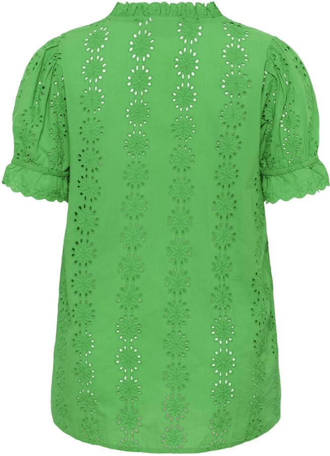 Kaffe Curve blousetop groen broderie - Foto 2