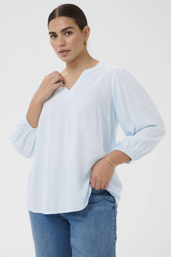 Kaffe Curve blousetop lichtblauw