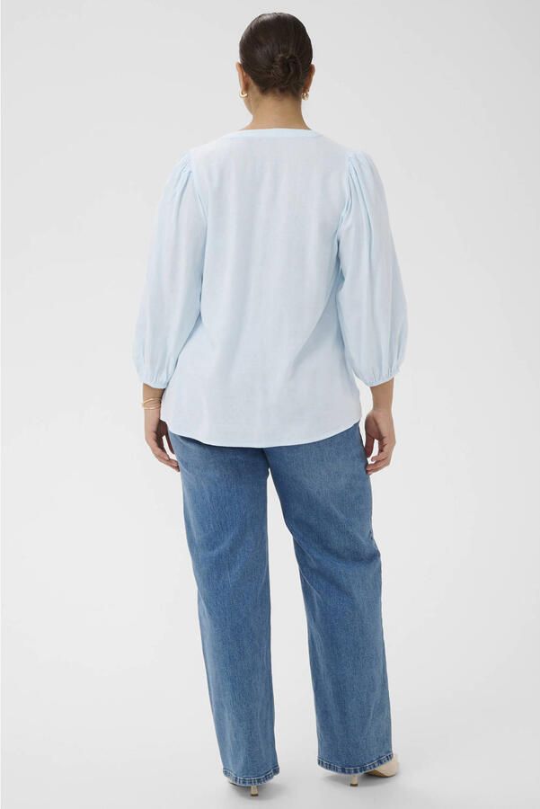 Kaffe Curve blousetop lichtblauw - Foto 2