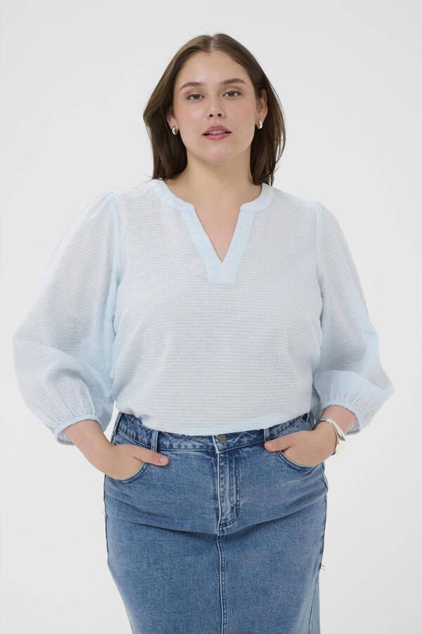Kaffe Curve blousetop lichtblauw