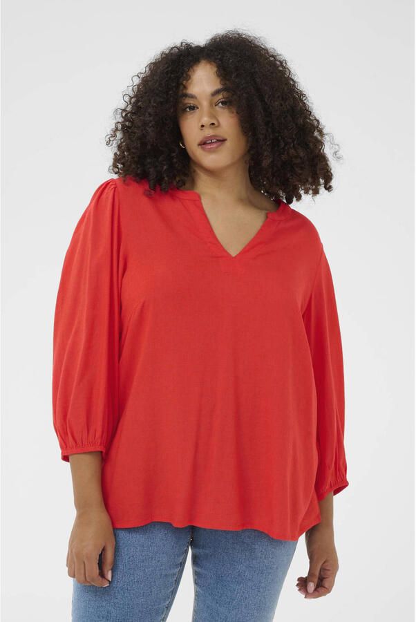 Kaffe Curve blousetop rood
