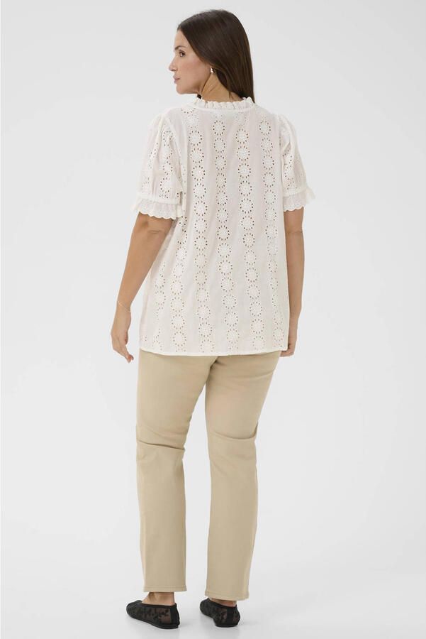 Kaffe Curve blousetop wit broderie - Foto 2