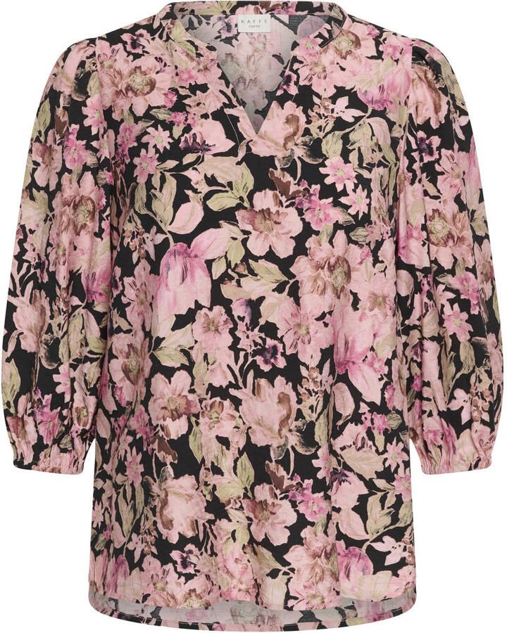 Kaffe Curve gebloemde top Plus Size roze