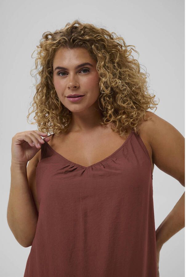 Kaffe Curve maxi jurk koraalrood
