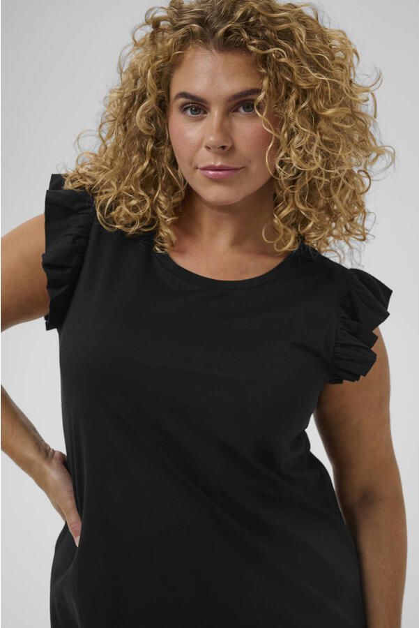 Kaffe Curve midi jurk zwart