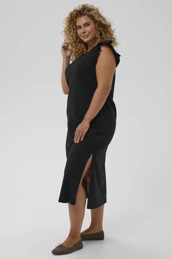 Kaffe Curve midi jurk zwart - Foto 3