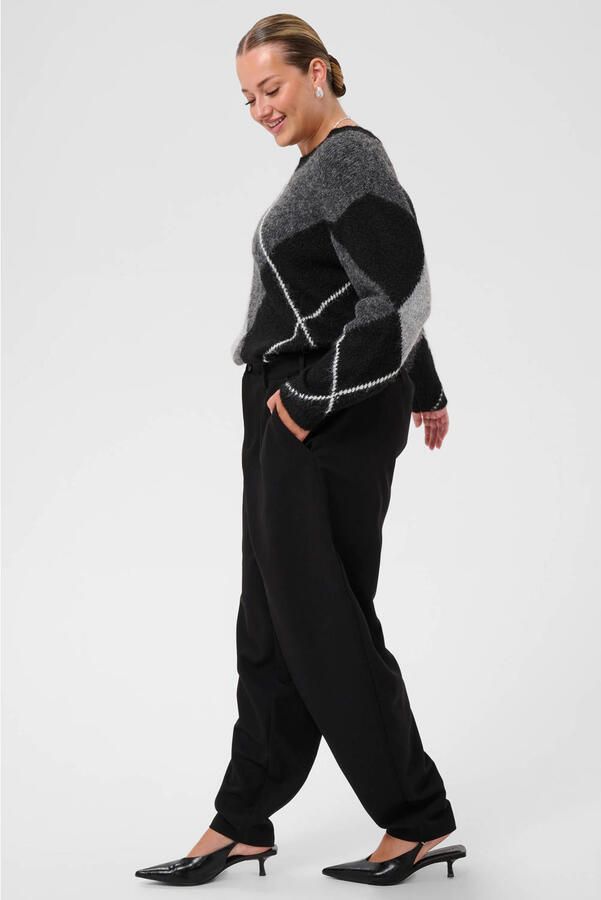 Kaffe Curve Plus Size barrel pantalon zwart - Foto 2
