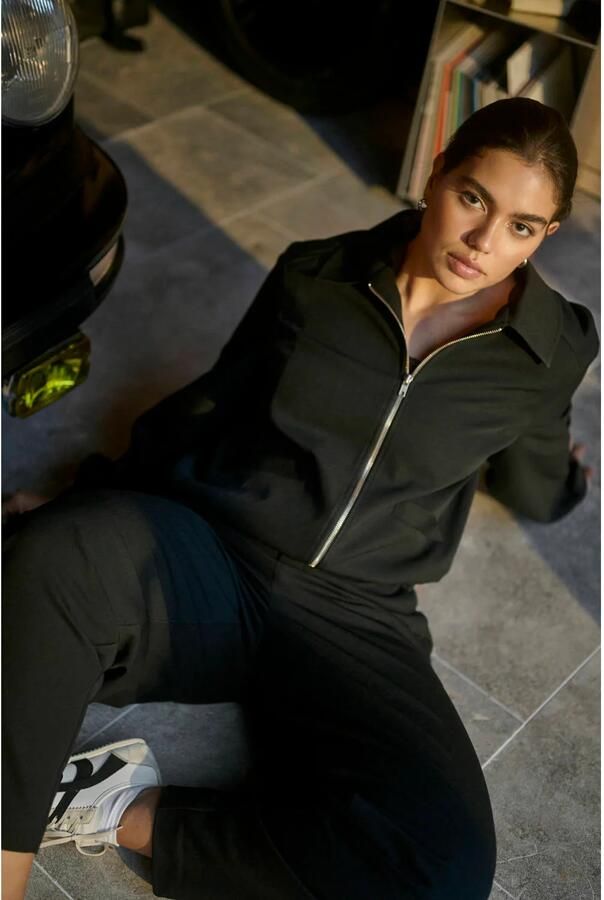 Kaffe Curve Plus Size bomberjack zwart - Foto 2
