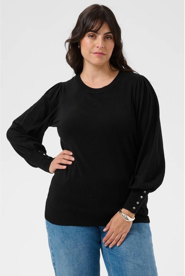 Kaffe Curve Plus Size pullover zwart