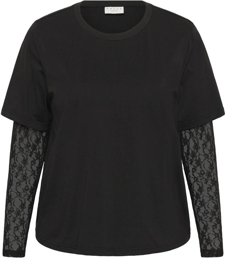Kaffe Curve Plus Size top zwart