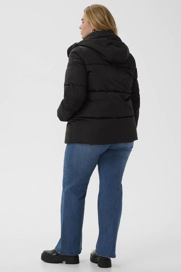 Kaffe Curve Plus Size winterjas zwart - Foto 3