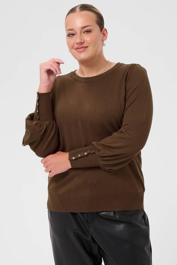 Kaffe Curve pullover Plus Size bruin