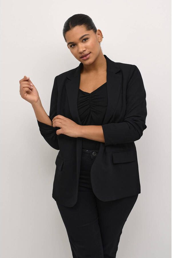 Kaffe Curve Klassieke Blazer Jas Zwart Diep Black Dames