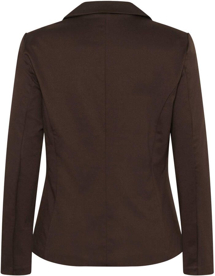 Kaffe Curve regular fit blazer Plus Size donkerbruin