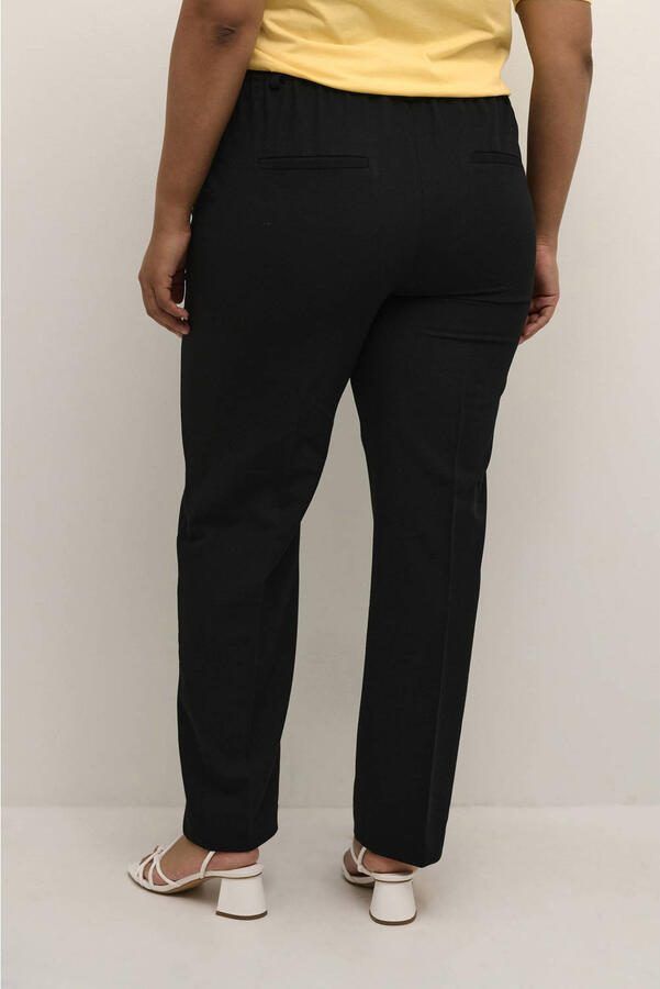Kaffe Curve Straight-leg Zwarte Diepe Broek Black Dames - Foto 2