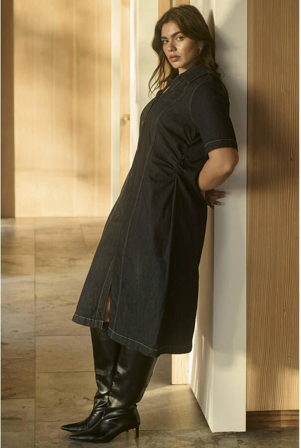 Kaffe Curve spijkerjurk Plus Size donkerblauw