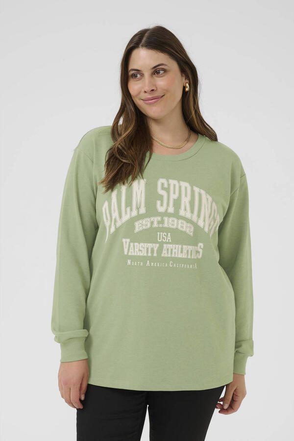 Kaffe Curve sweater groen