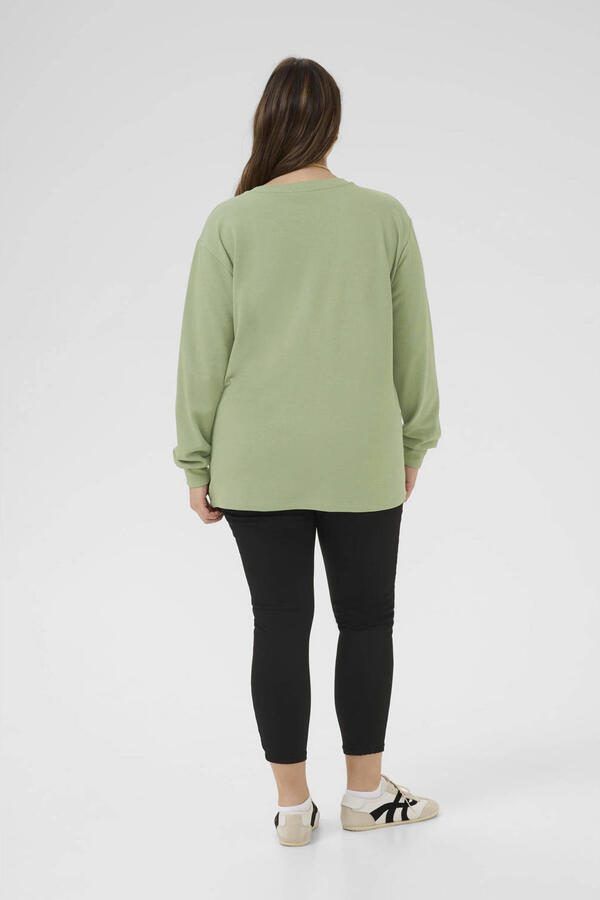 Kaffe Curve sweater groen - Foto 3