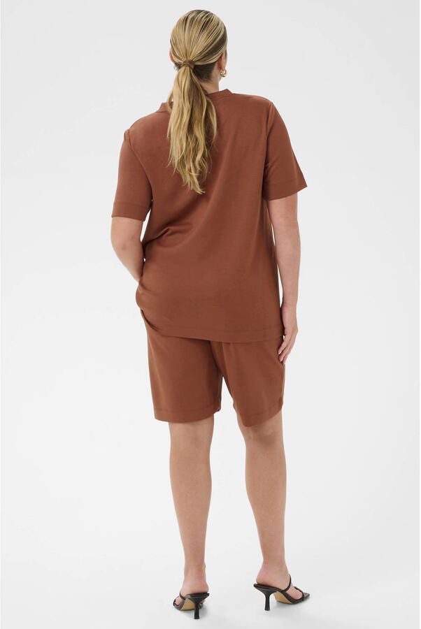 Kaffe Curve T-shirt bruin - Foto 2