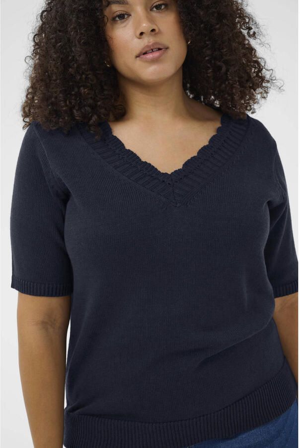 Kaffe Curve T-shirt donkerblauw