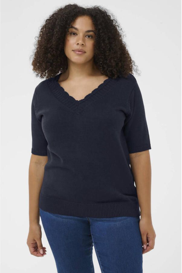 Kaffe Curve T-shirt donkerblauw - Foto 2