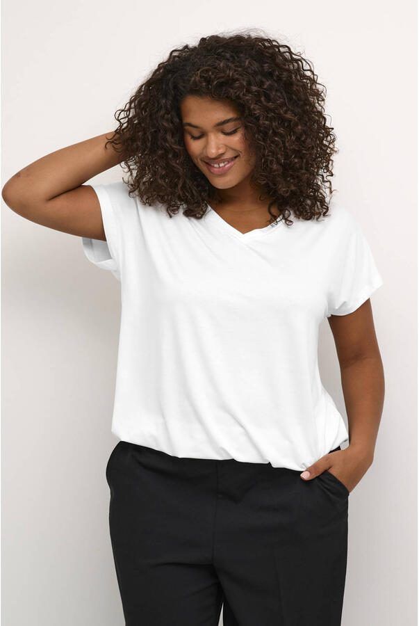 Kaffe Curve T-shirt wit