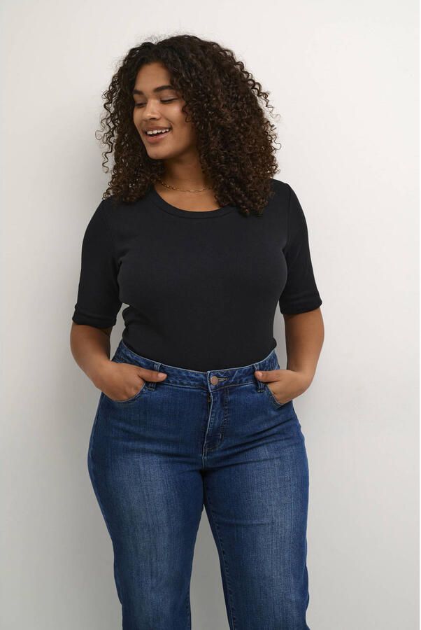 Kaffe Curve T-shirt zwart