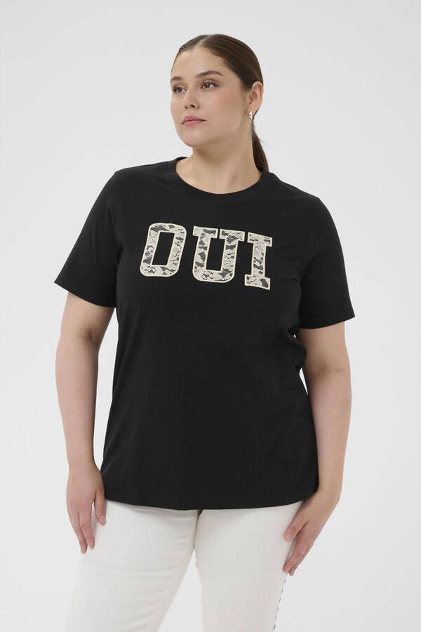 Kaffe Curve T-shirt zwart