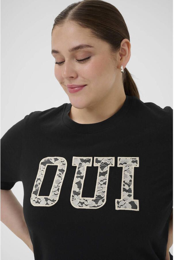 Kaffe Curve T-shirt zwart - Foto 2