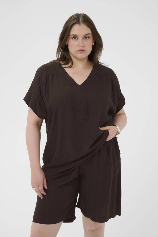 Kaffe Curve top bruin
