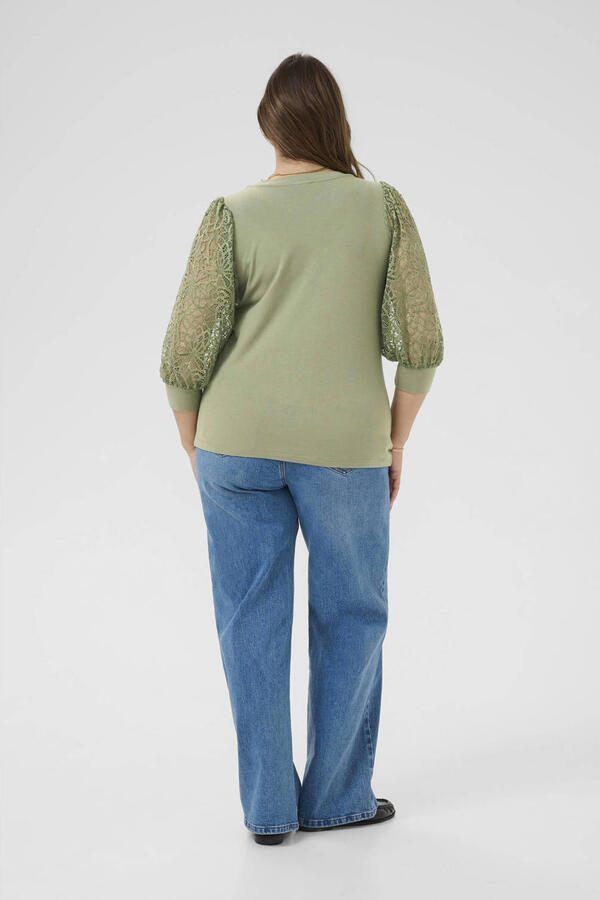 Kaffe Curve top groen - Foto 2