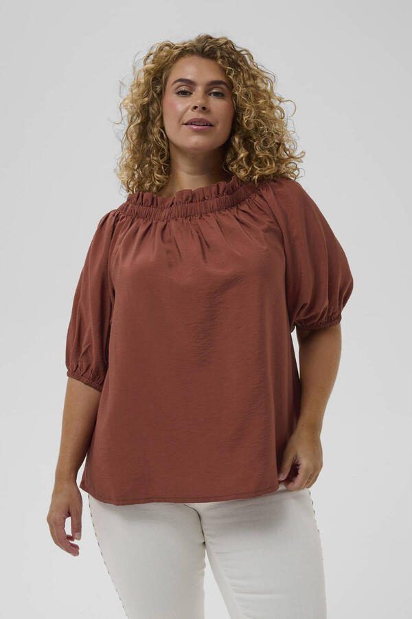 Kaffe Curve top koraalrood
