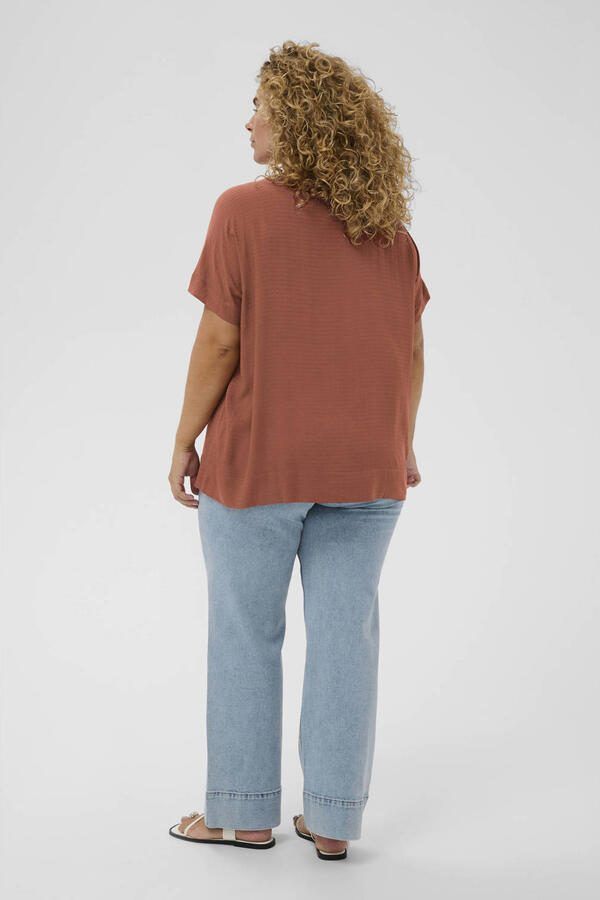 Kaffe Curve top oranje - Foto 2