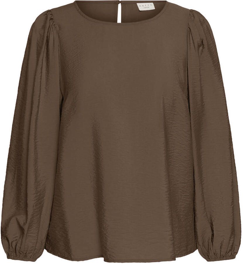 Kaffe Curve top Plus Size bruin