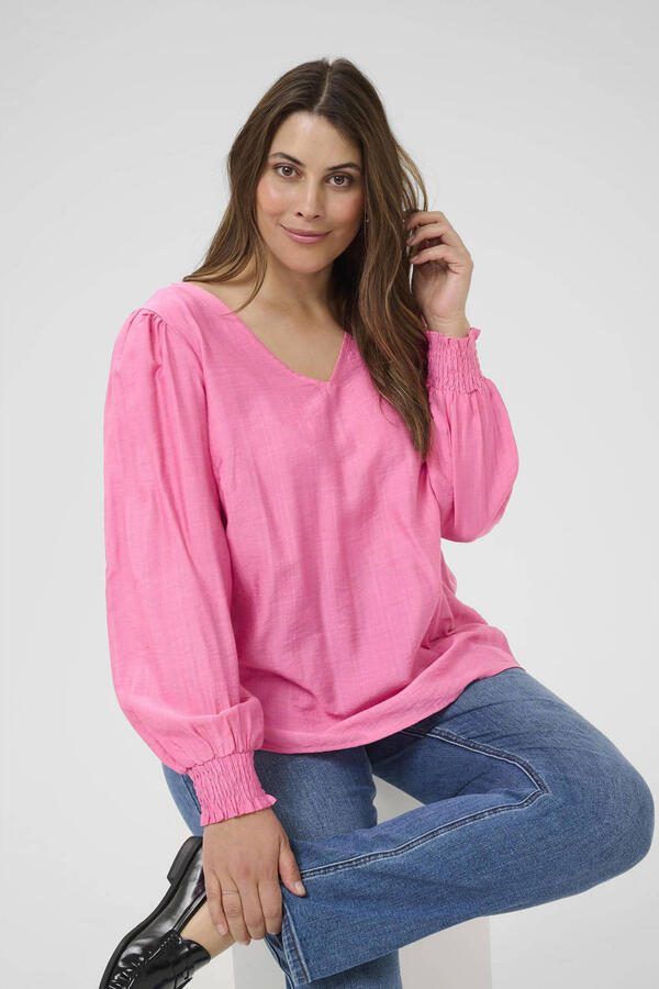 Kaffe Curve top roze - Foto 3