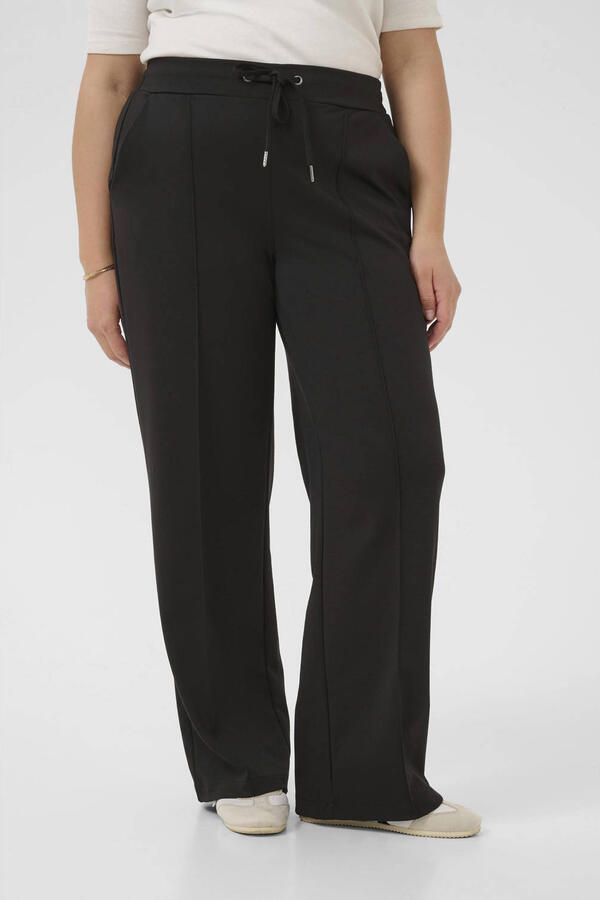 Kaffe Curve wide leg high waist broek zwart