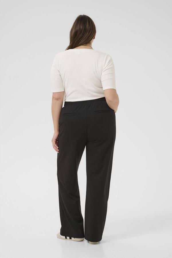 Kaffe Curve wide leg high waist broek zwart - Foto 2