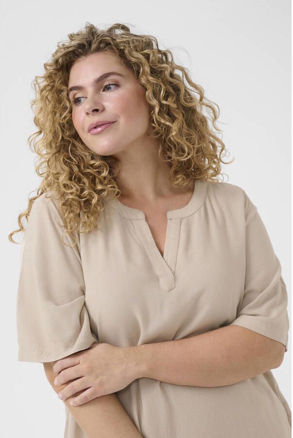 Kaffe Curve zomerjurk beige
