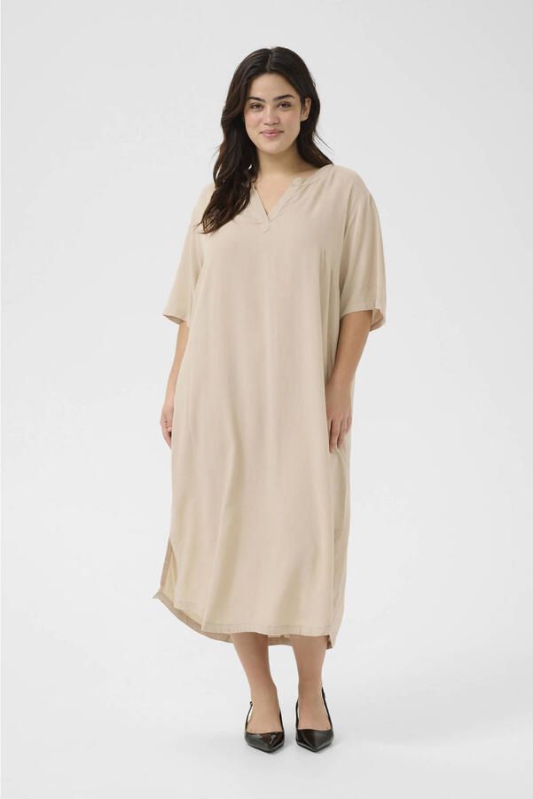 Kaffe Curve zomerjurk beige - Foto 3